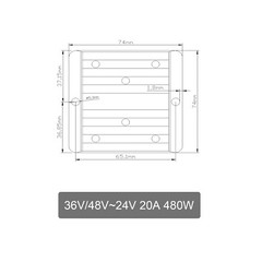 WaterProof 36V/48V to 24V 20A 480W Step Down DC/DC Power Converter Regulator US