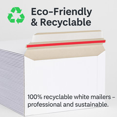 1000 White Rigid Photo Mailers 6.5×4.5 Cardboard Shipping Flats for Prints