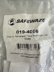 SafeWaze FrogLink Permanent/Temporary Roof Anchor (model 019‑4006)