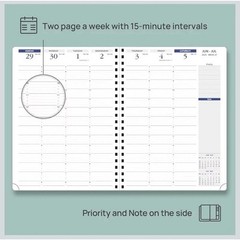 POPRUN 2025-2026 Academic Planner Spiral Bound, 8.5” x 11.25” Appointment Book