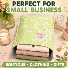 Wildflowers Poly Mailers 10×13 Designer Shipping Bags Self Seal Cute