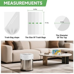 Small Trash Bags Compostable 2 Gallon – Unscented Biodegradable Garbage Bag R…