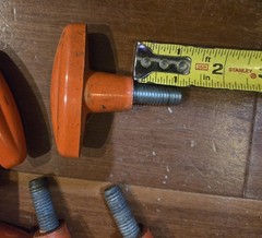 1/2″-13 Thread Thumb Screws – T Wing Orange Knob – 4 Pack – USA
