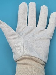12 PAIR COTTON CANVAS WORK GLOVES KNIT WRIST SAFETY OUTDOOR GARDENING MENS LARGE