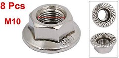 8 M10 X 1.25Mm Pitch Metric Fine Pitch 304 Stainless Steel Hexagonal Flange Nuts