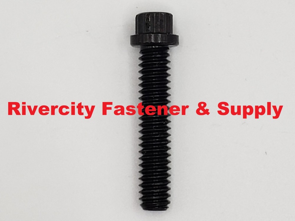 1/4-20×1-1/4 Alloy Steel 12 Point Flange Screws 1/4x20x1.25 Extra Strong Bolts