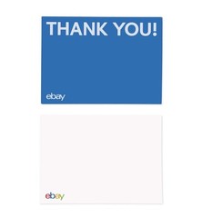 EBAY Thank You Cards Pack of 100 Cards in Red, Blue, Green, Yellow NEW & SEALED