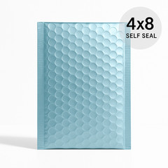 Matte Metallic #000 4×8 Poly Bubble Mailers Self-Seal Privacy Durable Envelopes