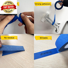 4 Rolls Premium Painters Tape, Blue Tape, Masking Tape, Paint Tape