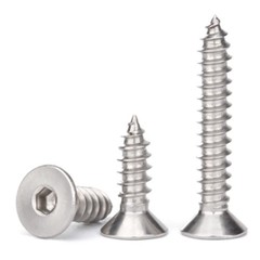 Hex Socket Countersunk Flat Head Self Tapping Screws 304 Stainless Steel M2-M6