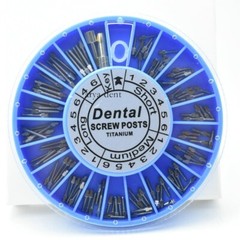 Dental Screw Post Completed Kit SS/Gold Plated Titanium Conical Root Canal Pins