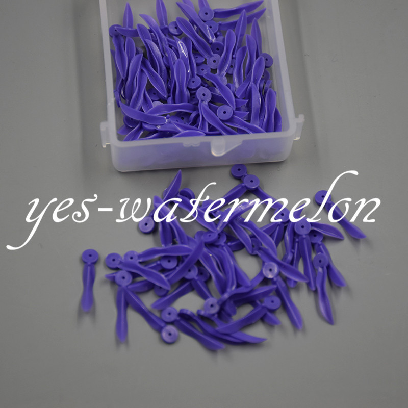 100x Plastic Wedge Dental Disposable Round Stern Holes Wave Shape Cracks Purple