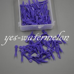 100x Plastic Wedge Dental Disposable Round Stern Holes Wave Shape Cracks Purple