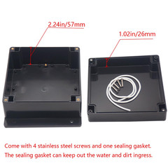 Junction Box IP65 Waterproof ABS Plastic Project Case Power Enclosure Black