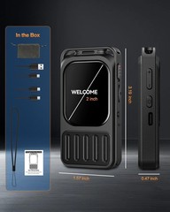 XIXITPY 64GB Digital Voice Recorder with Bluetooth & Touchscreen