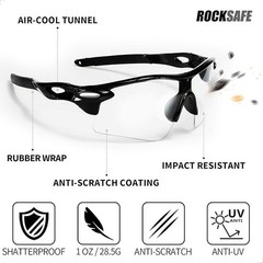 Safety Glasses Polycarbonate Impact Scratch Resistant WrapAround UVBlock Protect