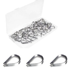 50 Pcs 1/8″ Wire Rope Thimbles M3 Cable Thimbles 304 Stainless Steel Thimble …
