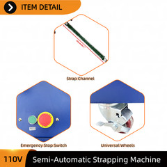 Semi-Automatic Pallet Strapping Machine 110V For PP Banding Tool Strapper