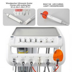 Portable Dental Unit System Air Compressor Powerful Suction Scaler Lamp Light