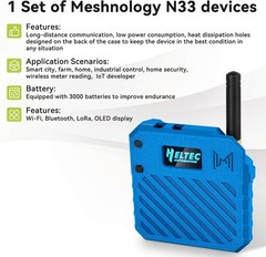 Meshtastic ESP32 LoRa V3 Bluetooth Wifi Board+Battery+ 915MHz Antenna + N33 Case