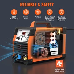 HITBOX AC DC Aluminum TIG Welder Pulse Digital MMA TIG Welding Machine 220V/200A