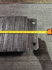 Dock Bumper Rectangular, 10 in x 14 1/2 in x 6 in Bumper, Laminated Rubber 4W942