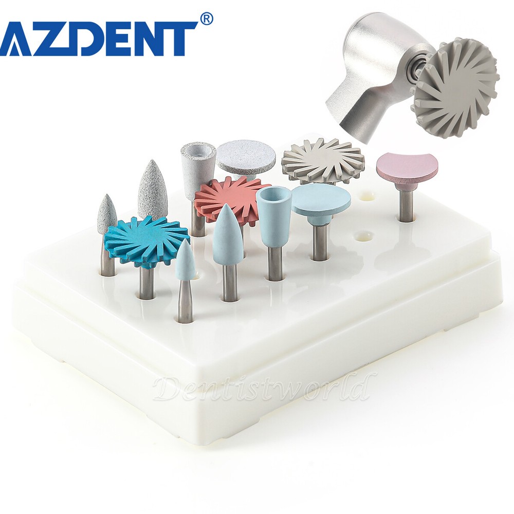 AZDENT Dental Composite Polishing Wheel Discs Burs Kit RA 2.35mm 12pcs/pack