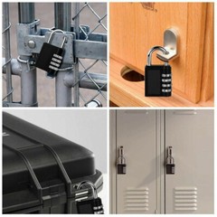 Combination Lock Resettable 4-Digit Anti Rust Weatherproof Padlock