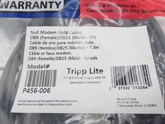 (Qty. 3) Tripp Lite P456-006 Null Modem Serial DB9 Serial Cable 6′