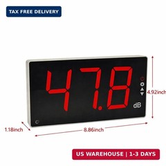 Wall Mounted Sound Level Meter, 30-130dB Digital Decibel Meter with Alarm, ±1.5d