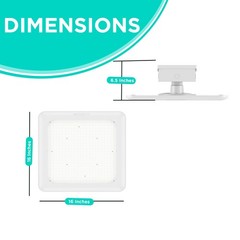 LED Gas Station Canopy Light Glass Cover Watt Selectable (240W/200W/160W) -5700K