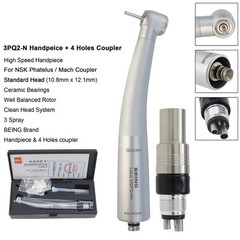 BEING Handpiece Dental High Speed Turbine NSK Style Coupler 4 Hole Phatelus Mach