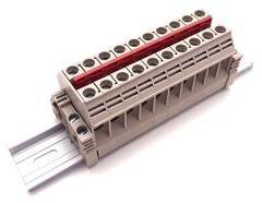 Solar Combiner Box Connector DIN Rail Terminal Blocks Dinkle 6AWG 60A 600V