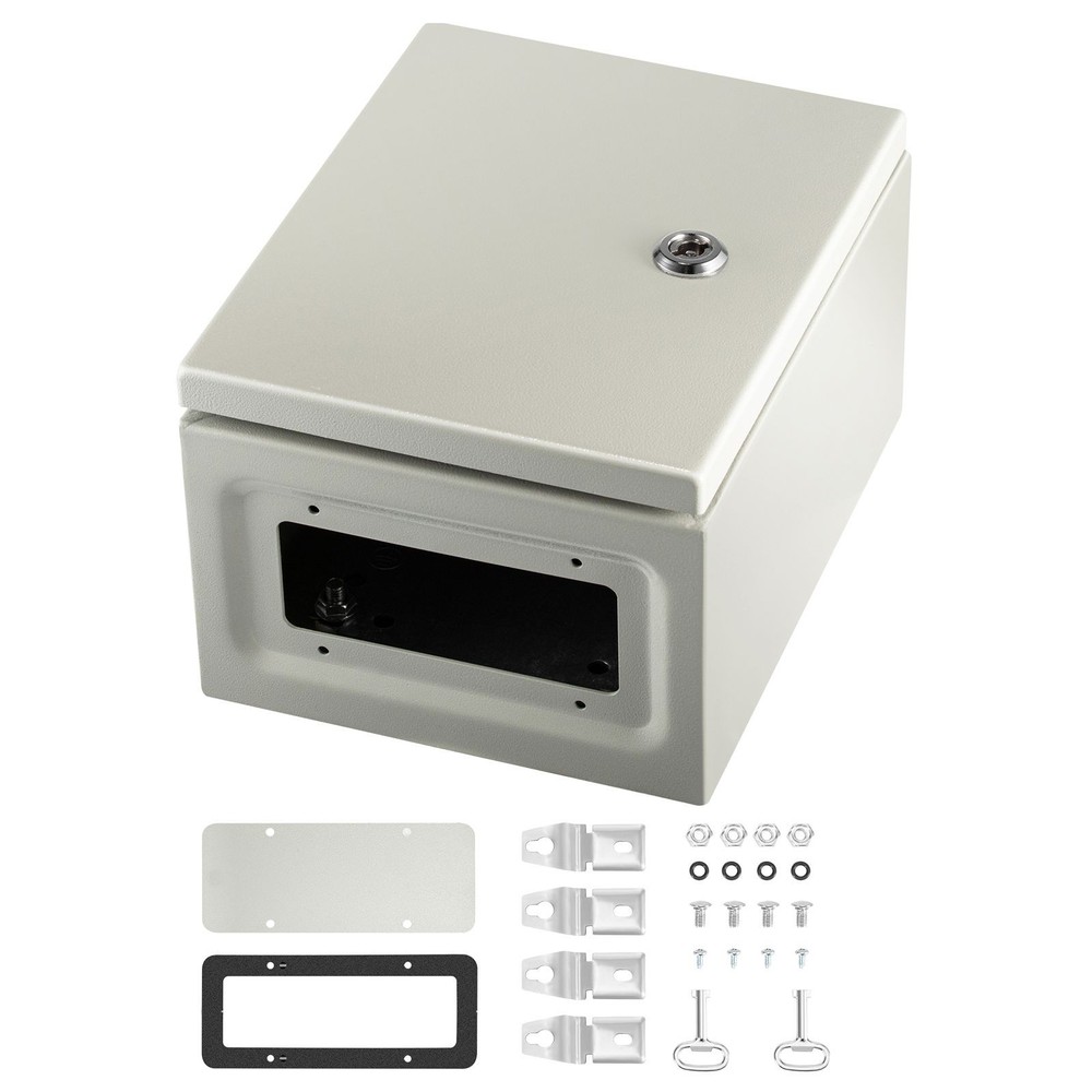 Steel Electrical Enclosure 10″x8″x6″, IP66 & NEMA 4X Rated, Galv Backplate