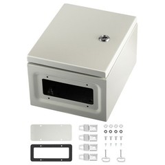 Steel Electrical Enclosure 10″x8″x6″, IP66 & NEMA 4X Rated, Galv Backplate