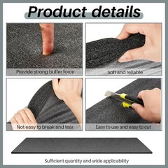 Customizable Polyethylene Foam Sheet 54 x 16 x 0.5 Inch Black Foam Insert Pad…