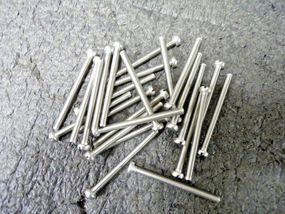 (25) M5-0.80mm Machine Screw, Cheese, Slotted, A2 SS, Plain, 60mm.L.(MK)