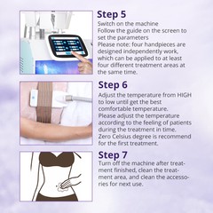 Pro Cool Freeze Beauty Machine 4 Pads for Body Silhouette Enhancement Salon Use