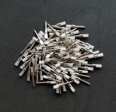 100 Pcs Dental White Nylon Polishing Flat Latch Polisher Prophy Brush Disposable