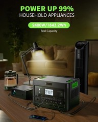 EBL 2400W 1843.2Wh Power Station Portable Solar Generator LiFePO4 Backup Battery