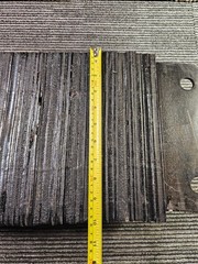 Dock Bumper Rectangular, 10 in x 14 1/2 in x 6 in Bumper, Laminated Rubber 4W942