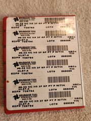 Lot of 6ea. BRUBAKER 6-32 NC H5 2fl. Spiral Point HSCo TiN HL97-4 Taps – new