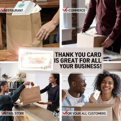 Thank You Cards Small Business (3.5 x 2 Inches – 100 pcs, 300GSM) by Modern 5th