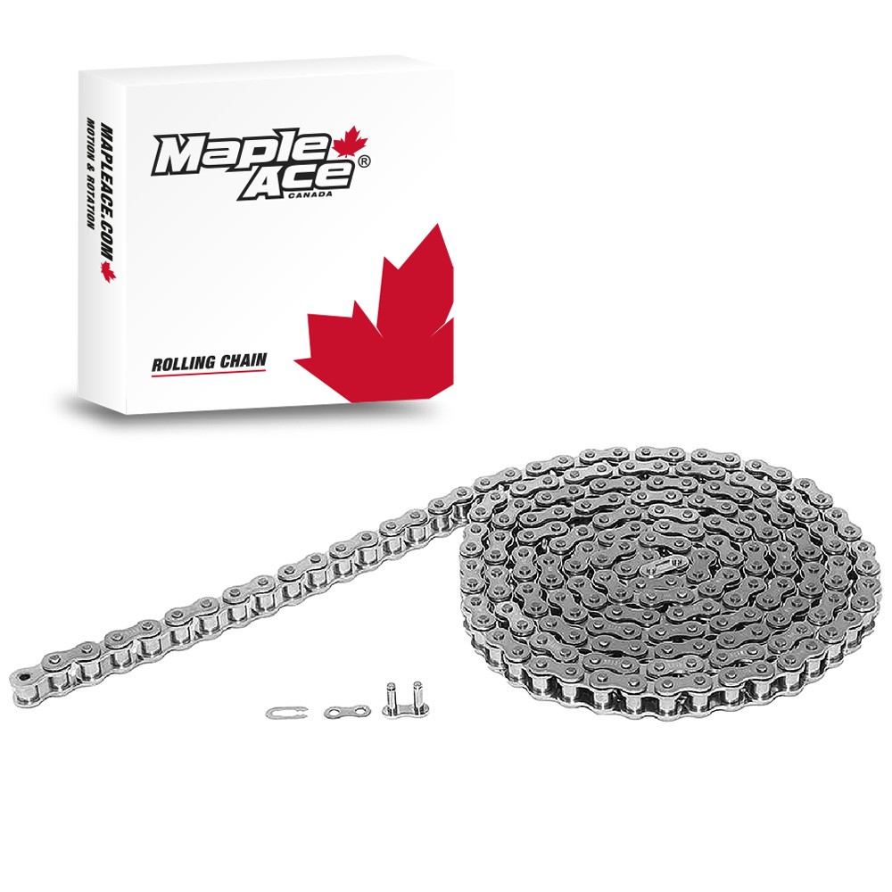 #40NP Nickel Plated Roller Chain 10 Feet plus Connecting Master Link