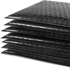 Black Poly Bubble Mailers #000 4×8 Padded Envelopes Self Seal Shipping Bags