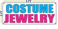 COSTUME JEWELRY Banner Sign for Resale Shop or Clothes Store