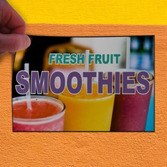 Decal Stickers Fresh Fruit Smoothies Food and Drink Vinyl Store Sign Label