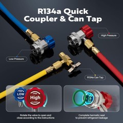 4 CFM Vacuum Pump HVAC Refrigeration AC Manifold Gauge R134A R502 Kit ETL Listed