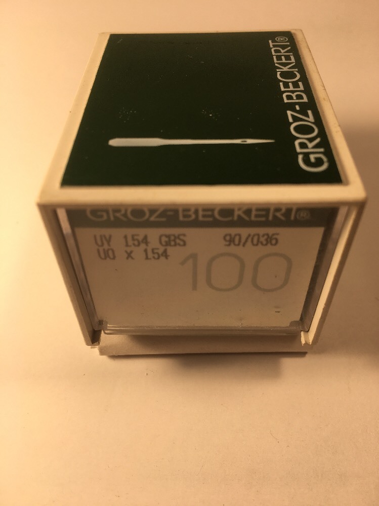 BOX OF 100 GROZ-BECKERT INDUSTRIAL SEWING NEEDLES 154GBS SIZE 90/036