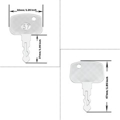 68920 Ignition Keys, 10 Pack PL501-68920 Kubota Keys fits Cart Truck Kubota T…